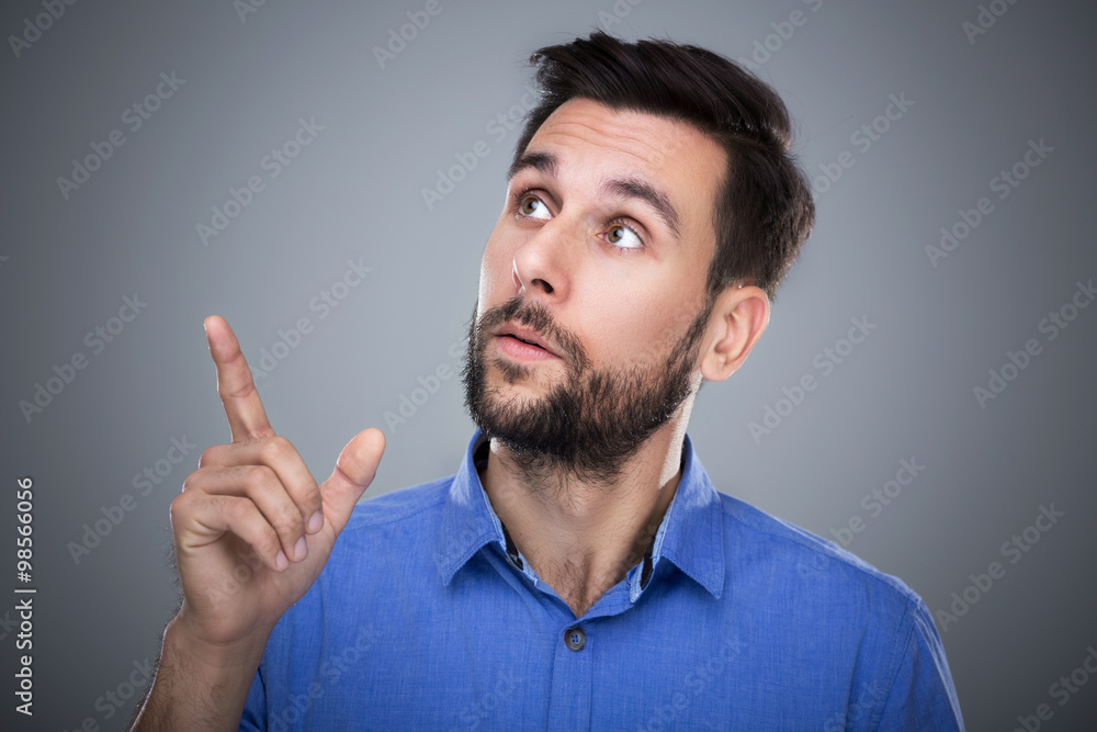 Man pointing finger Man pointing finger