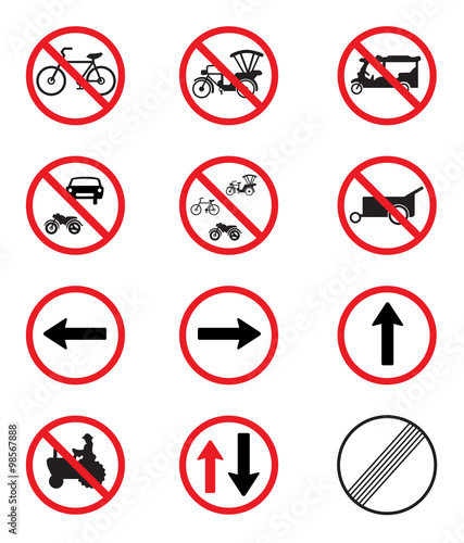 Traffic Signs Pack Set vector Free Download Traffic Signs Pack Set vector - GFXLoad