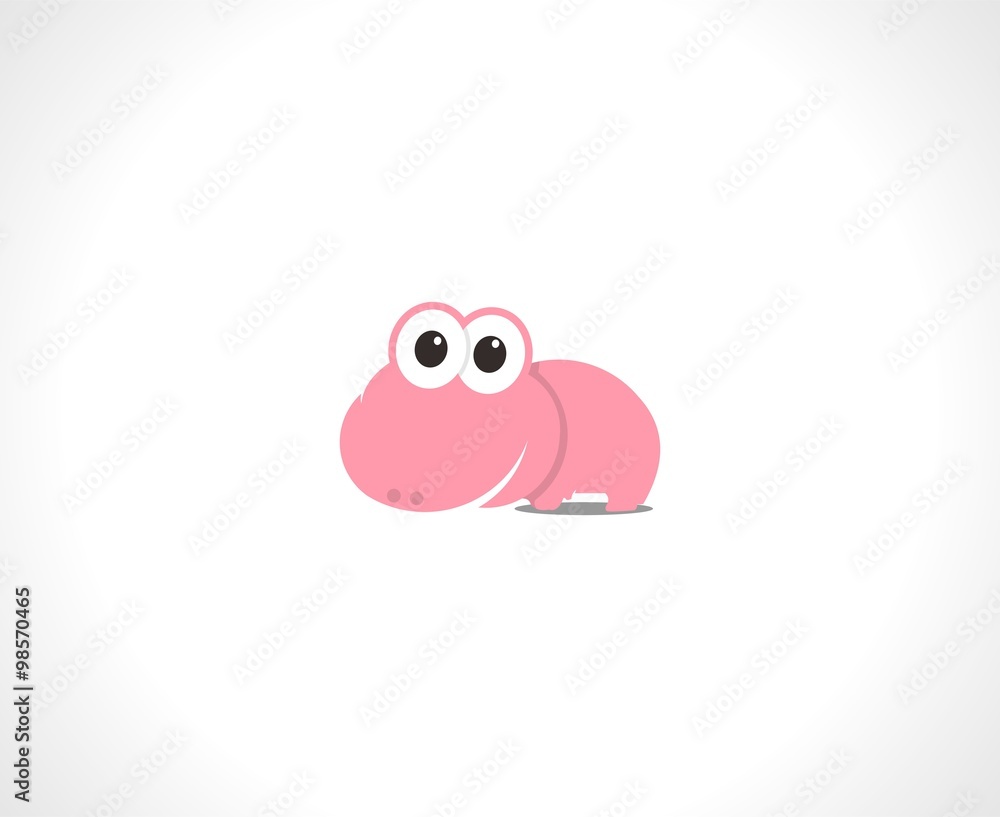 hippo cute pink hippo cute pink