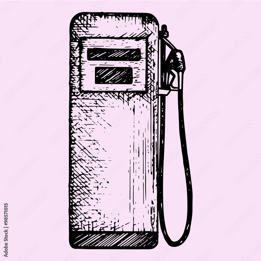 Gas Pump Sketch Stock Illustration - Download Image Now - Fuel Pump, Gas  Station, Drawing - Art Product - iStock