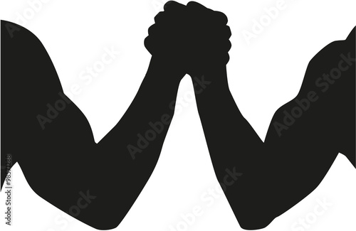 Two arms wrestling