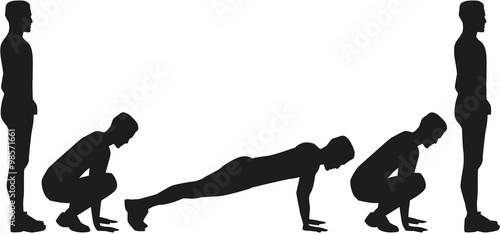 Burpees silhouette