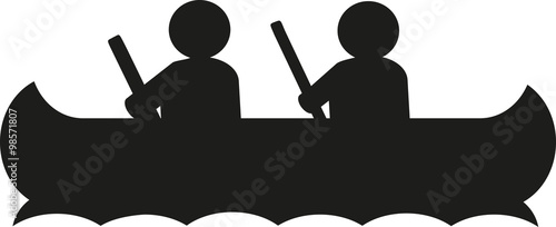Icon of people canoeing