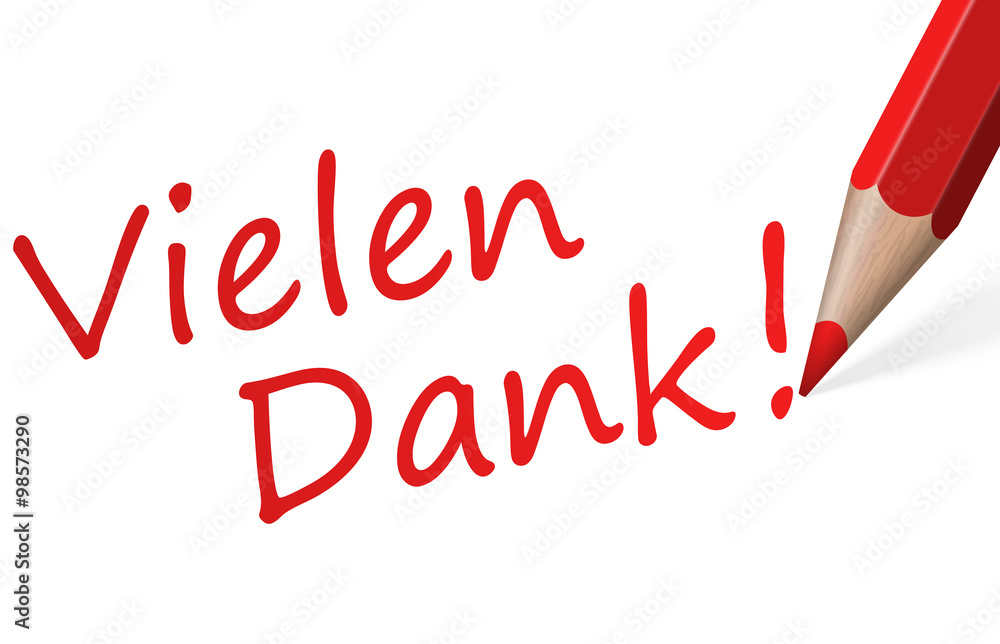 pencil with text thank you (in german) Adobe Stock