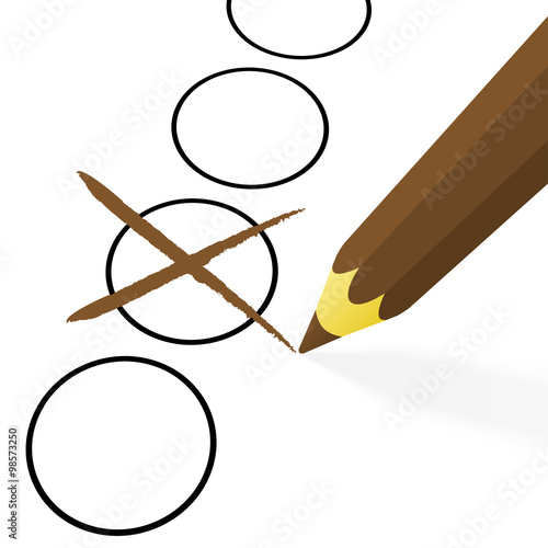 brown pencil with cross