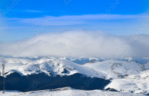 Mountain landscape, in winter season