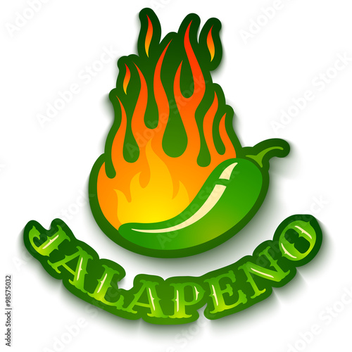  jalapeno pepper in fire