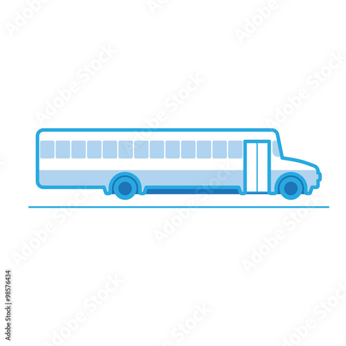 School Bus, transportation vehicles, Flat style vector illustration