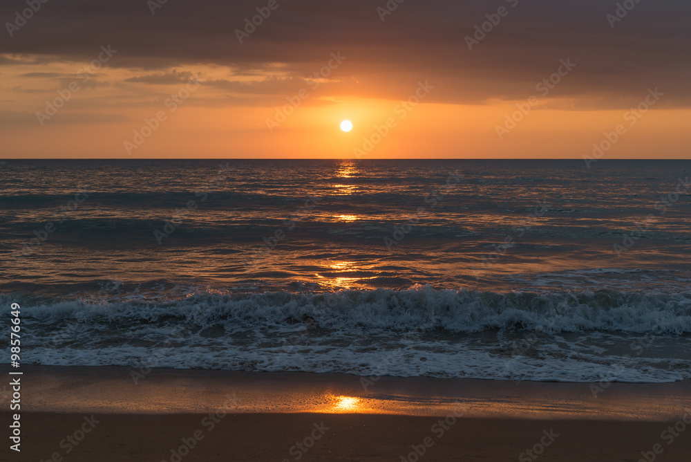 sea sunset and beach , Phang Nga Province, Thailand