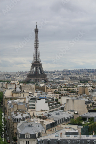 The Eiffel Tower, seen from top of the Arc de Triomphe, Paris, France © Alison Toon