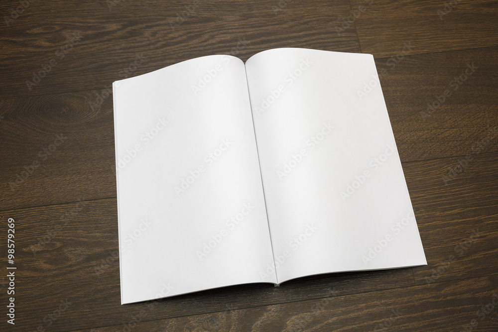 blank magazine, catalog, book mock up on wooden background blank magazine, catalog, book mock up on wooden background