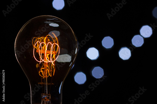 Obraz na płótnie old electric lamp w salonie
