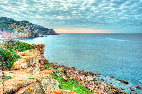 Landscape of the coast of Sardinia  Porticciolo