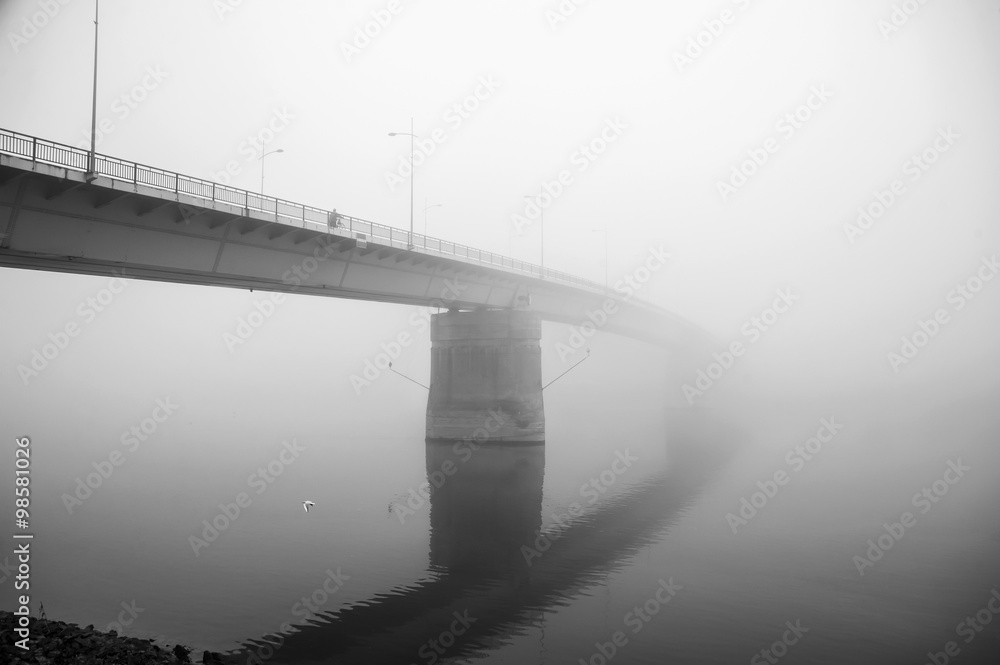 Fototapeta premium Bridge in Fog