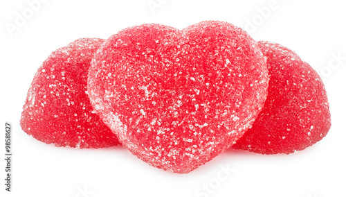 Jujube red jelly candies heart shape