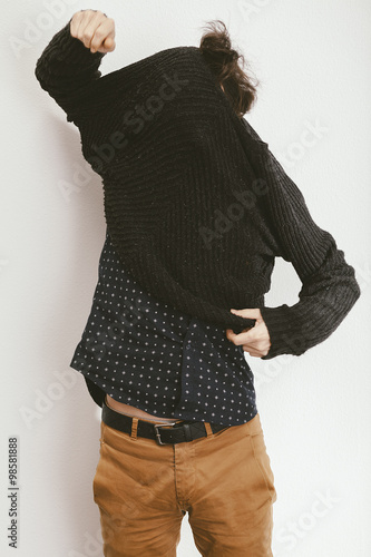Slika na platnu filtered photo of a young stylish man dressing