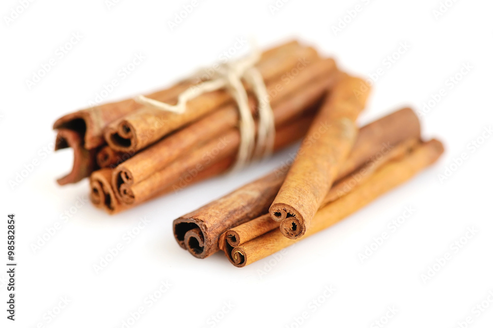 Cinnamon Sticks on white background Cinnamon Sticks on white background