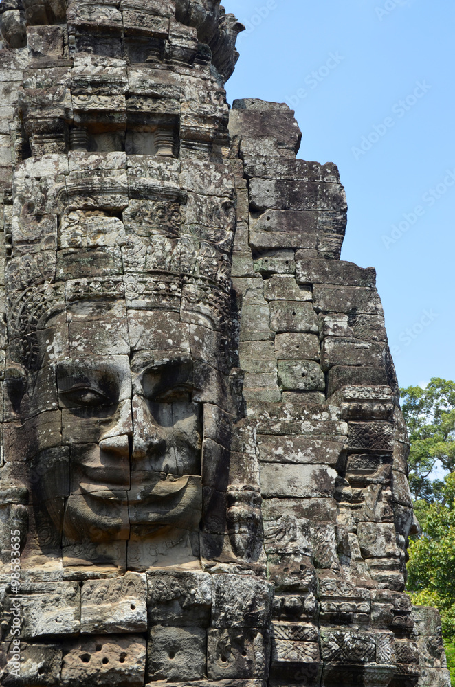 Cambodia Bayon Temple Head Statue