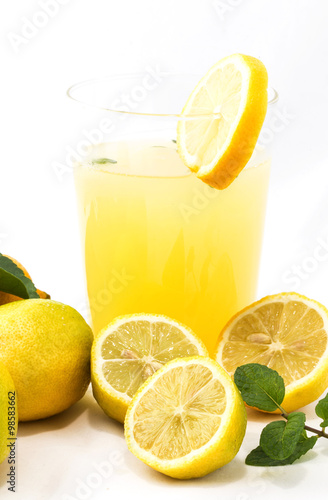 Juice drinks lemonade with mint