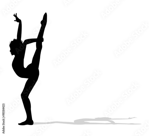 silhouette di ballerina contorzionista
