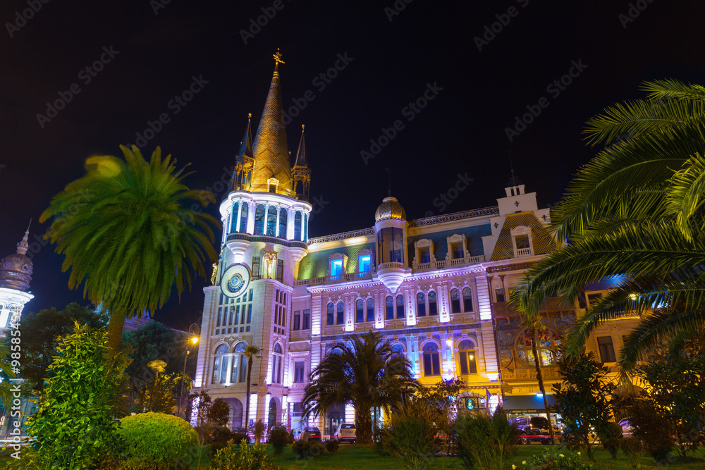 Fototapeta premium Night view of Batumi