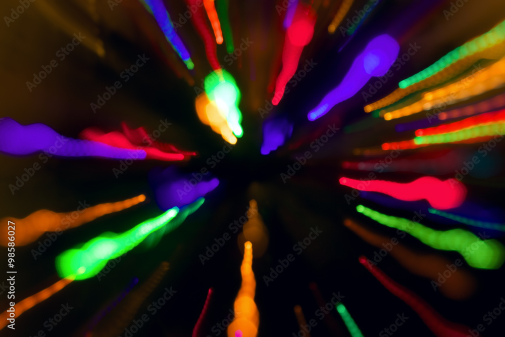 Abstract blurred background of Christmas lights and garlands. Abstract blurred background of Christmas lights and garlands.