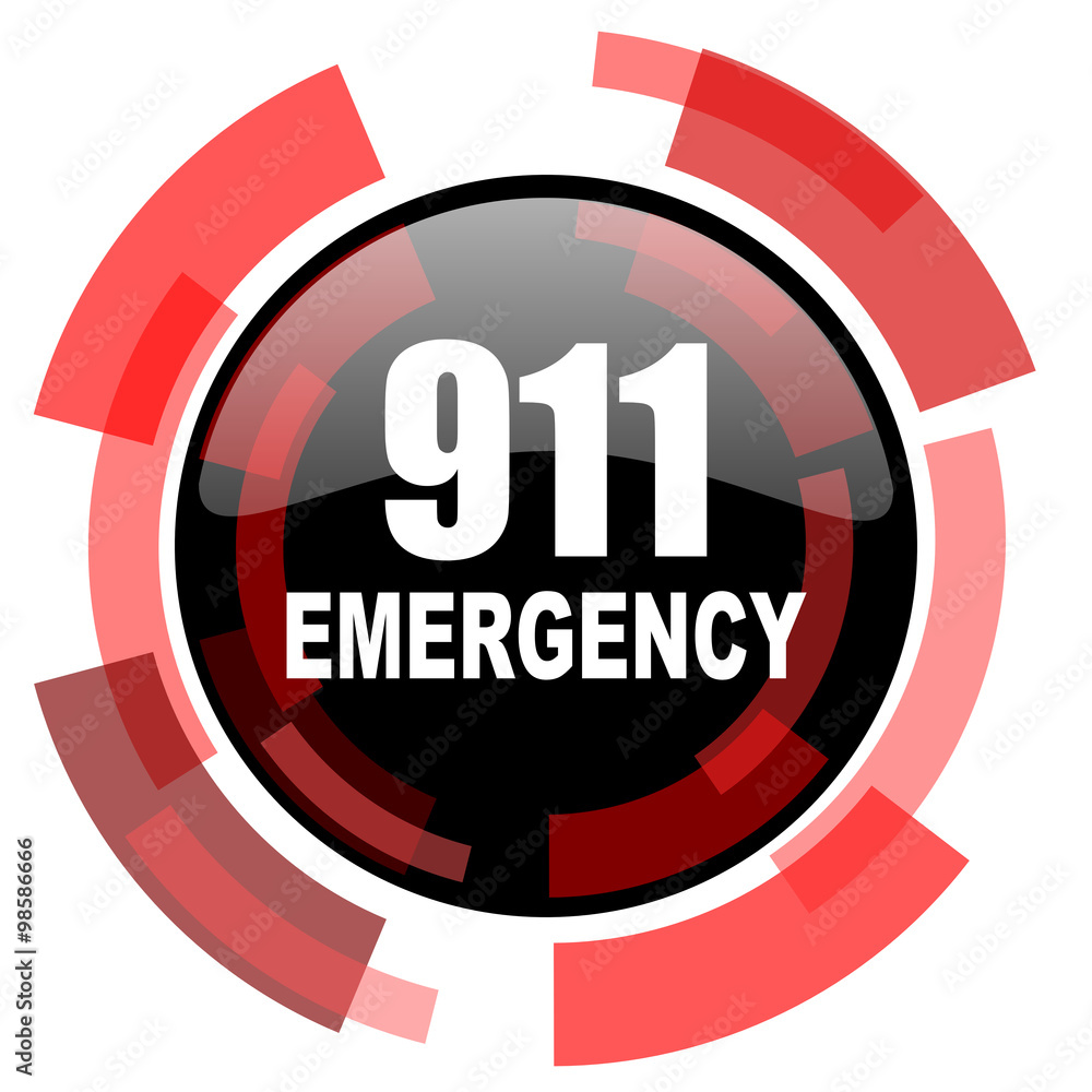 number emergency 911 red modern web icon number emergency 911 red modern web icon
