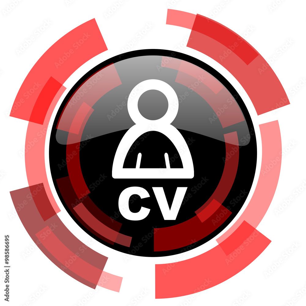 cv red modern web icon cv red modern web icon