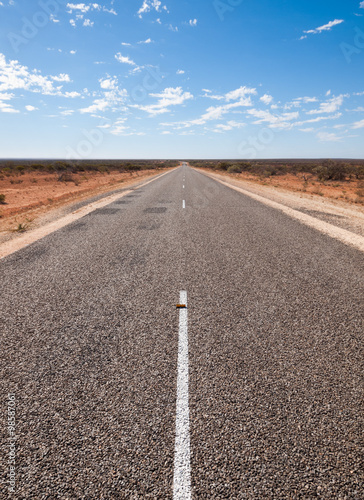 Photography Australia, Outback, 09/10/2015, Long outback australian road with a beautiful bl