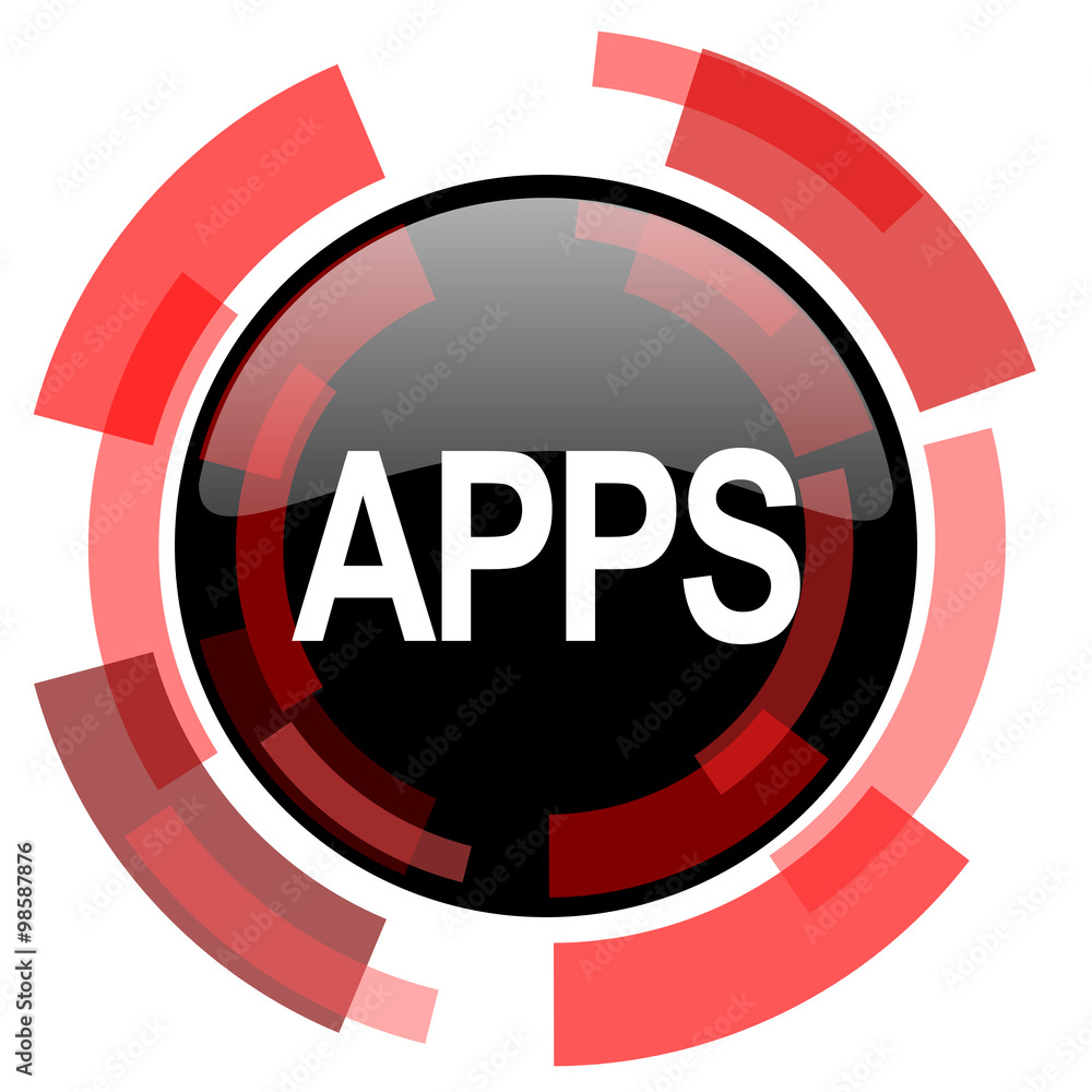 apps red modern web icon apps red modern web icon