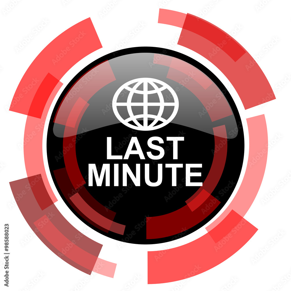 last minute red modern web icon last minute red modern web icon