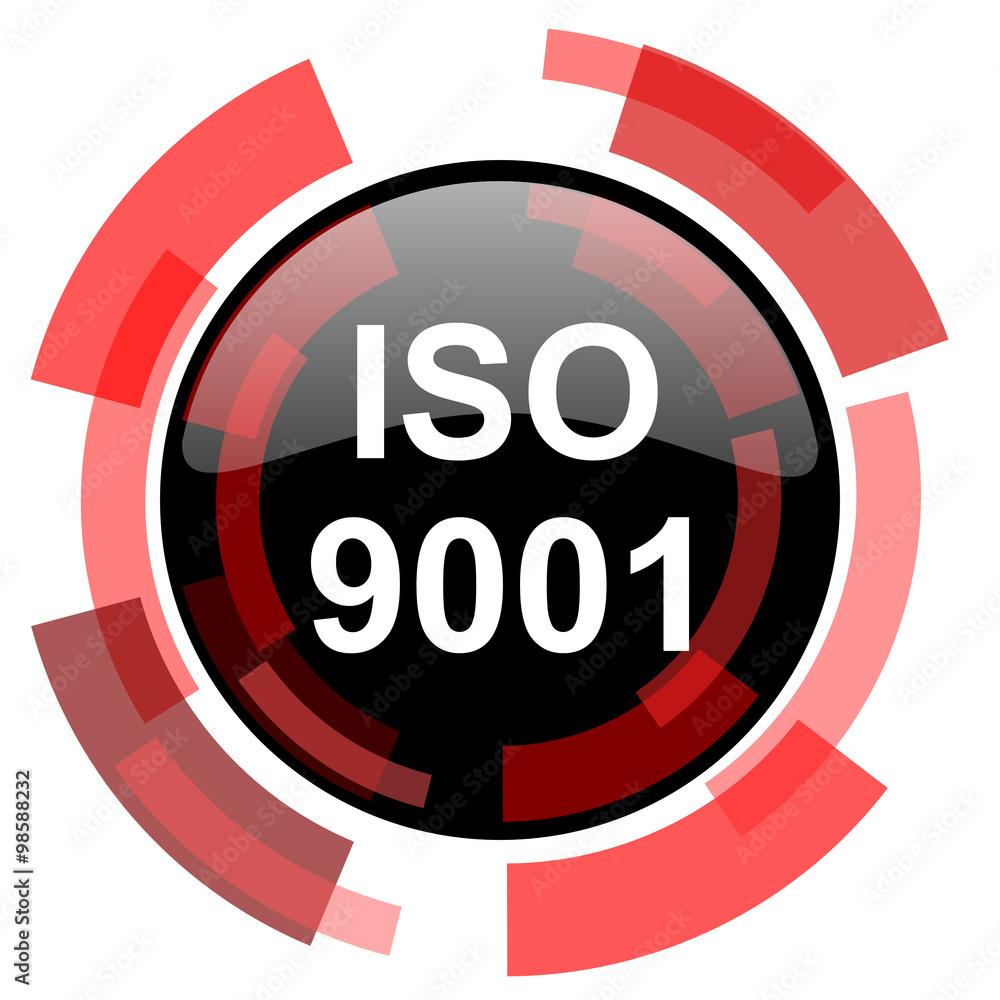 iso 9001 red modern web icon iso 9001 red modern web icon