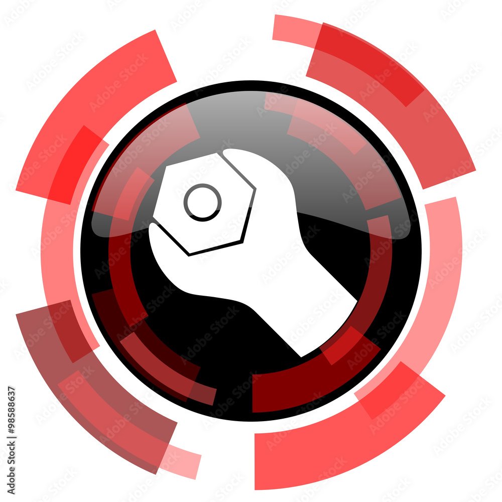 tools red modern web icon tools red modern web icon
