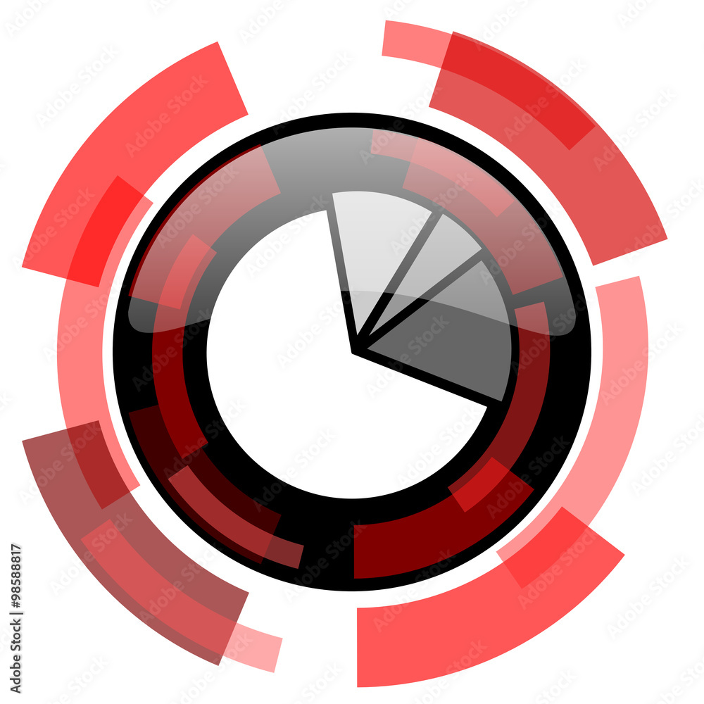 diagram red modern web icon