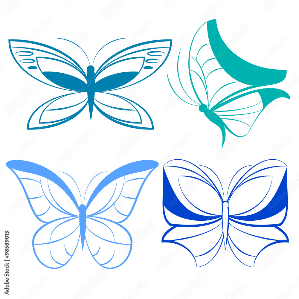 Fototapeta premium butterflies design