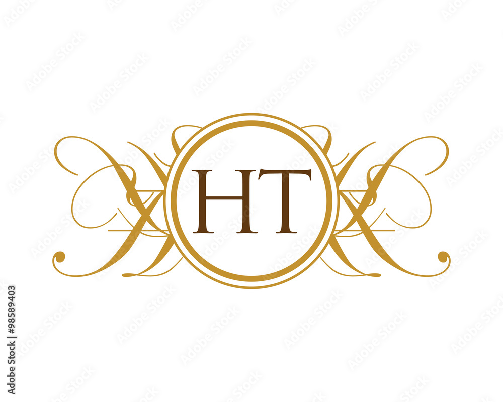 HT Luxury Ornament Initial Logo HT Luxury Ornament Initial Logo
