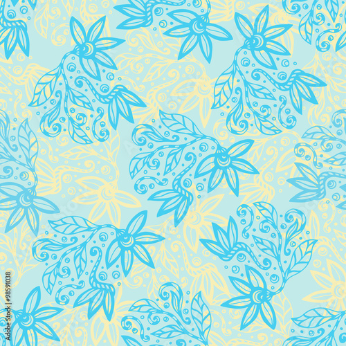 Floral background. Beauty vector texture. Creative background in pastel colors for your design, wrapping paper, scrapbook
