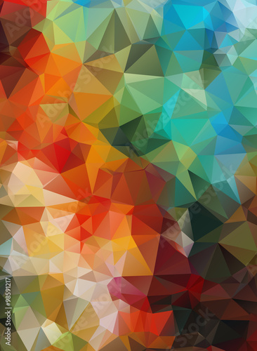 composition with triangles geometric shapes