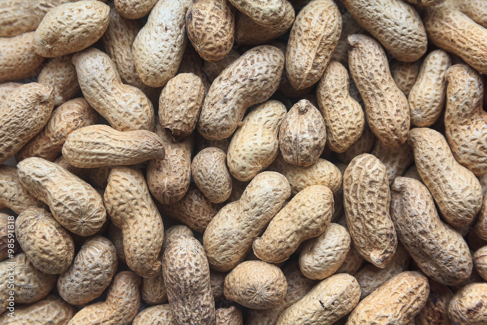 Pile of cashew nuts in the skin close-up. Backgrounds and textur Pile of cashew nuts in the skin close-up. Backgrounds and textur