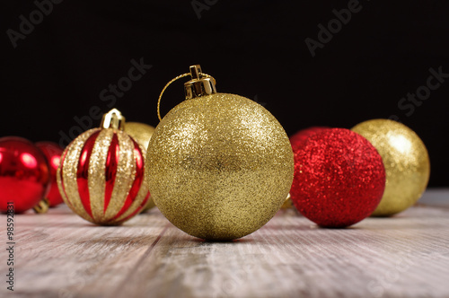 Golden and red Christmas decoration