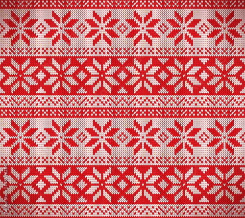 Christmas nordic seamless knitting illustration