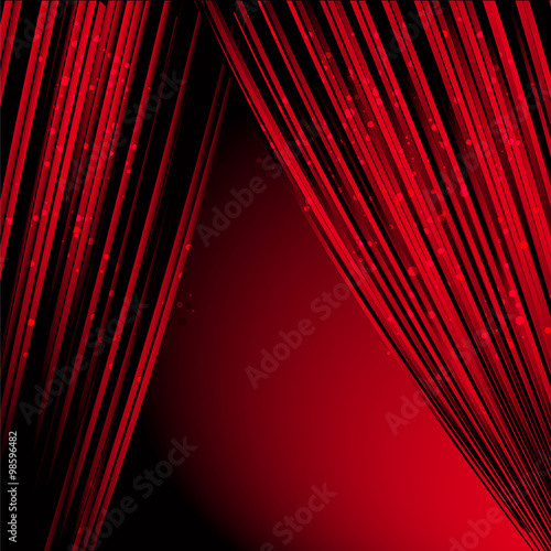 red curtain