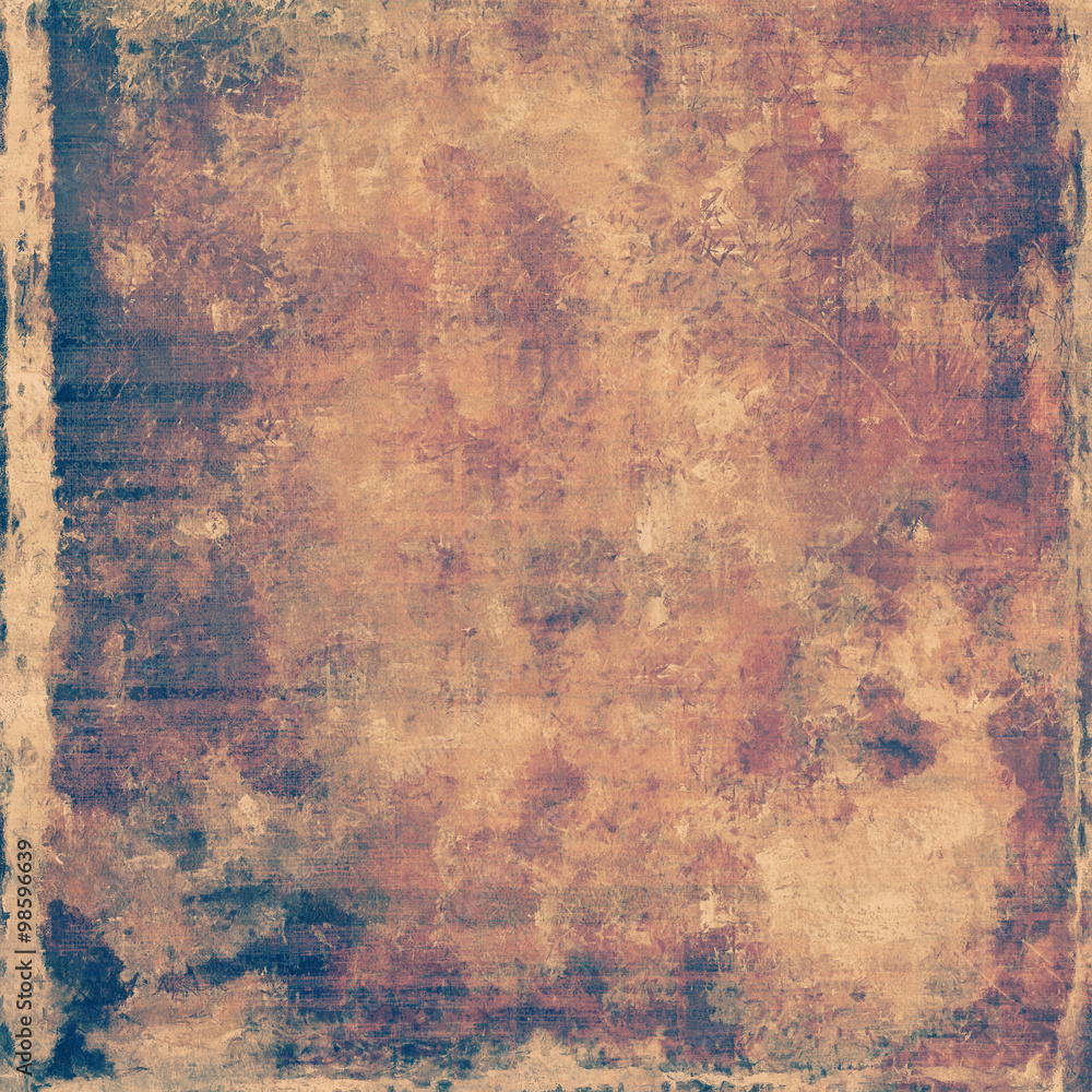 Aged grunge texture. With different color patterns: yellow (beige); brown; purple (violet); black