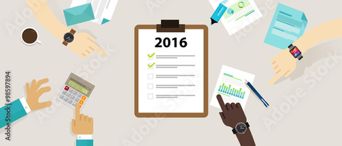 year target check list business review plan resolution