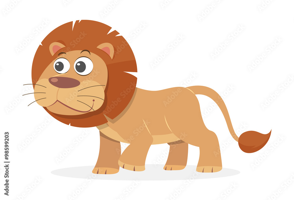 Obraz premium Cartoon Lion, vector