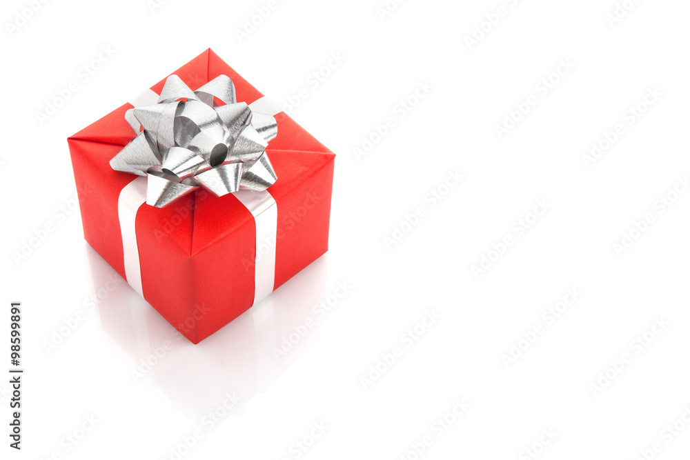 red gift box on white backdround red gift box on white backdround