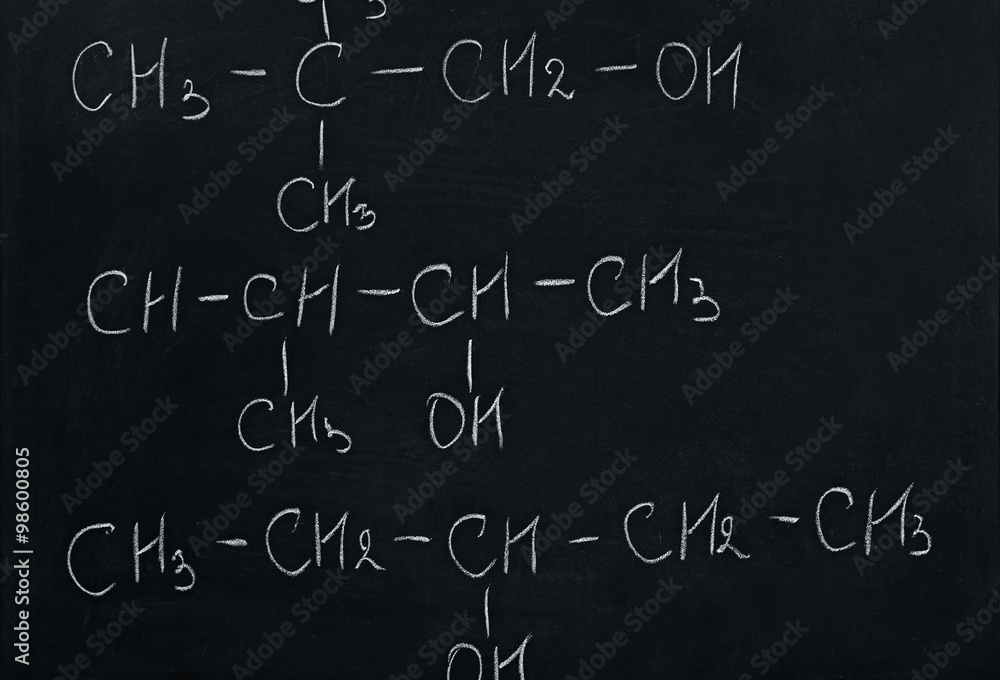 School blackboard with formulas School blackboard with formulas