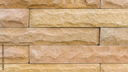 Konstfotografi Wall made from sandstone bricks - detail