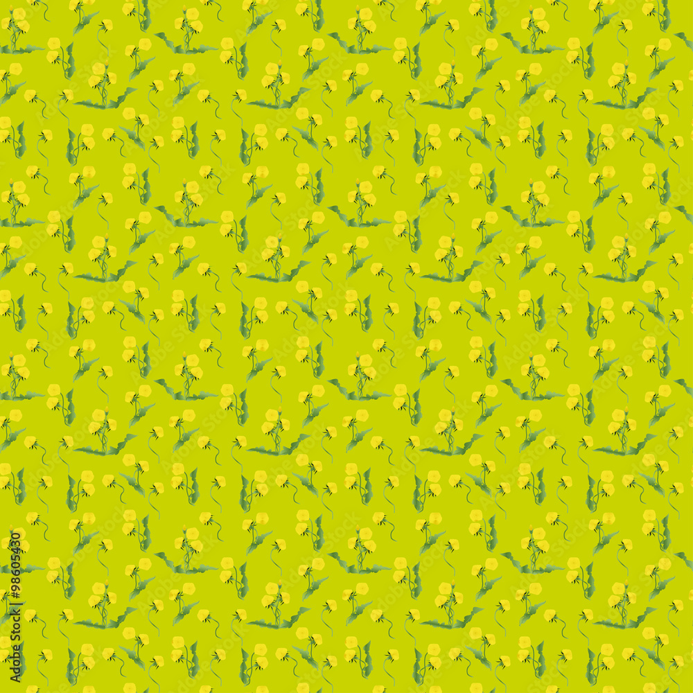 Pattern bouquets of dandelions Pattern bouquets of dandelions