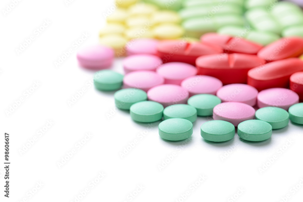 pills isolated on white background pills isolated on white background